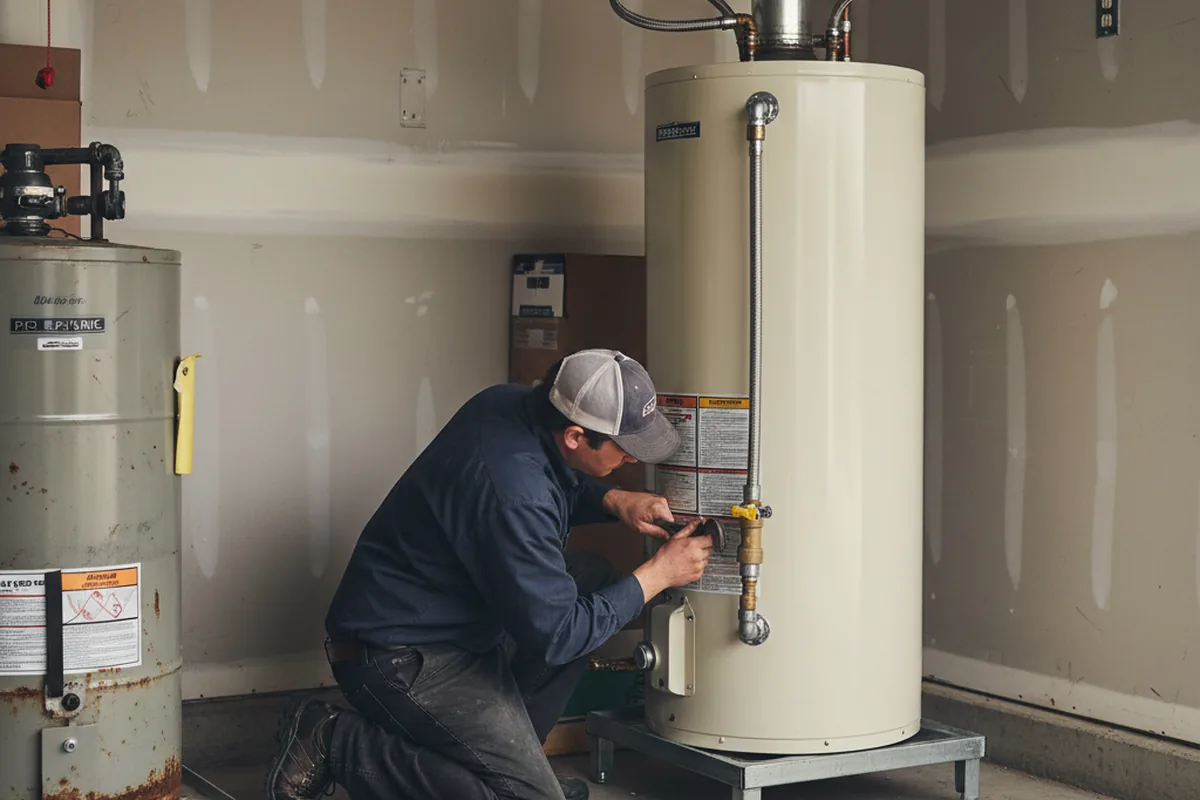 Water heater and shutoff valve replacement in Camak